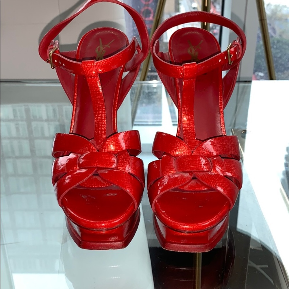 YSL Tribute Sandal Size: 37 Red